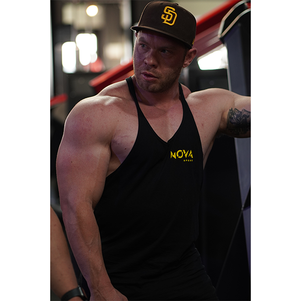 Nova Sport-Training Vest-Black-Front Nova Sport-Training Vest-Black-Front