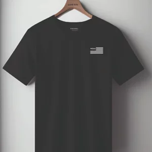 NS T-Shirt Black with White Flag