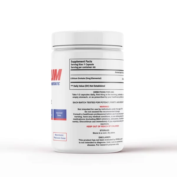 LP-Lithium Orotate Back Webp