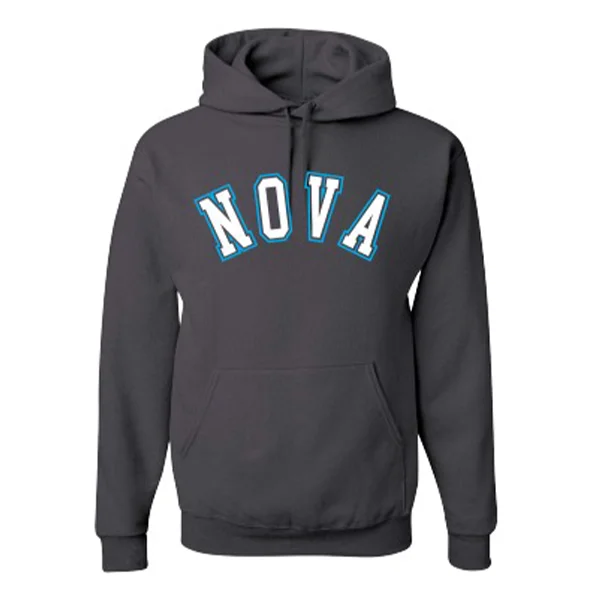 Nova Sport Hoodie Grey and Blue Outline