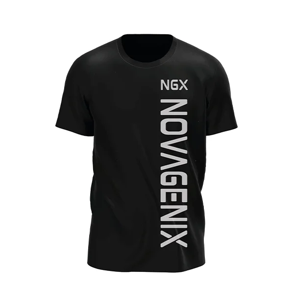 NS T-Shirt Black with White NGX